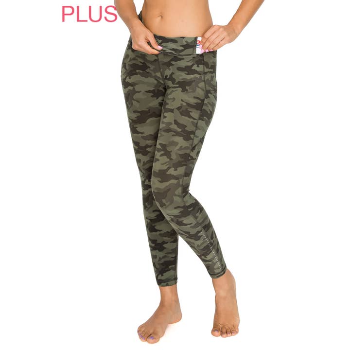 MULTI Plus Size Premium Activewear 7/8 Length Leggings for wholesale on Faire