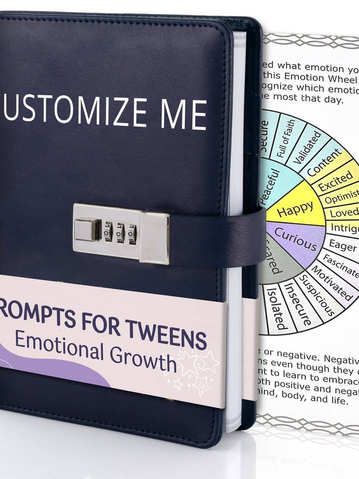 CUSTOM COVER Daily Locking Prompt Journal Diary for Tweens for wholesale by Hideaways Essentials