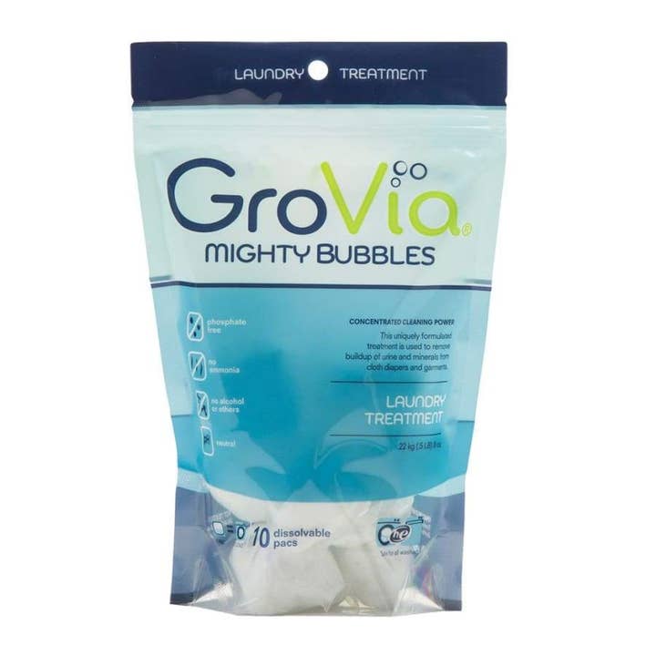 GroVia Mighty Bubbles Laundry Treatment for wholesale by Just Peachy