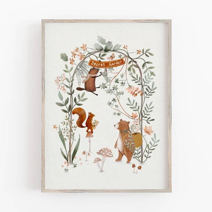 Impression d'art fantaisiste Jardin Secret pour la vente par Urchin Bay