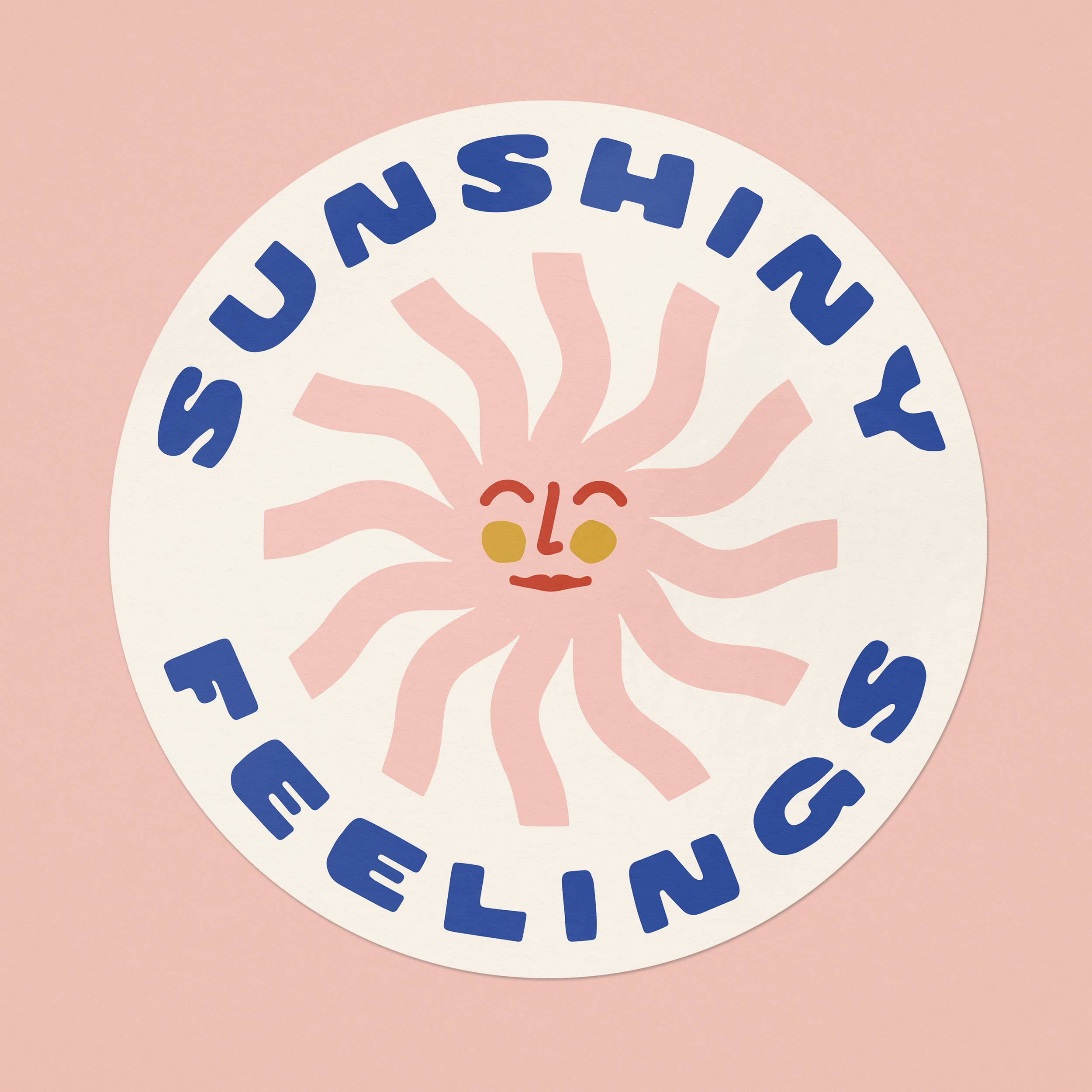 Endless August Supply Co. - Wholesale Sticker - Sunshiny Feelings Large Vinyl Sticker - pink2
