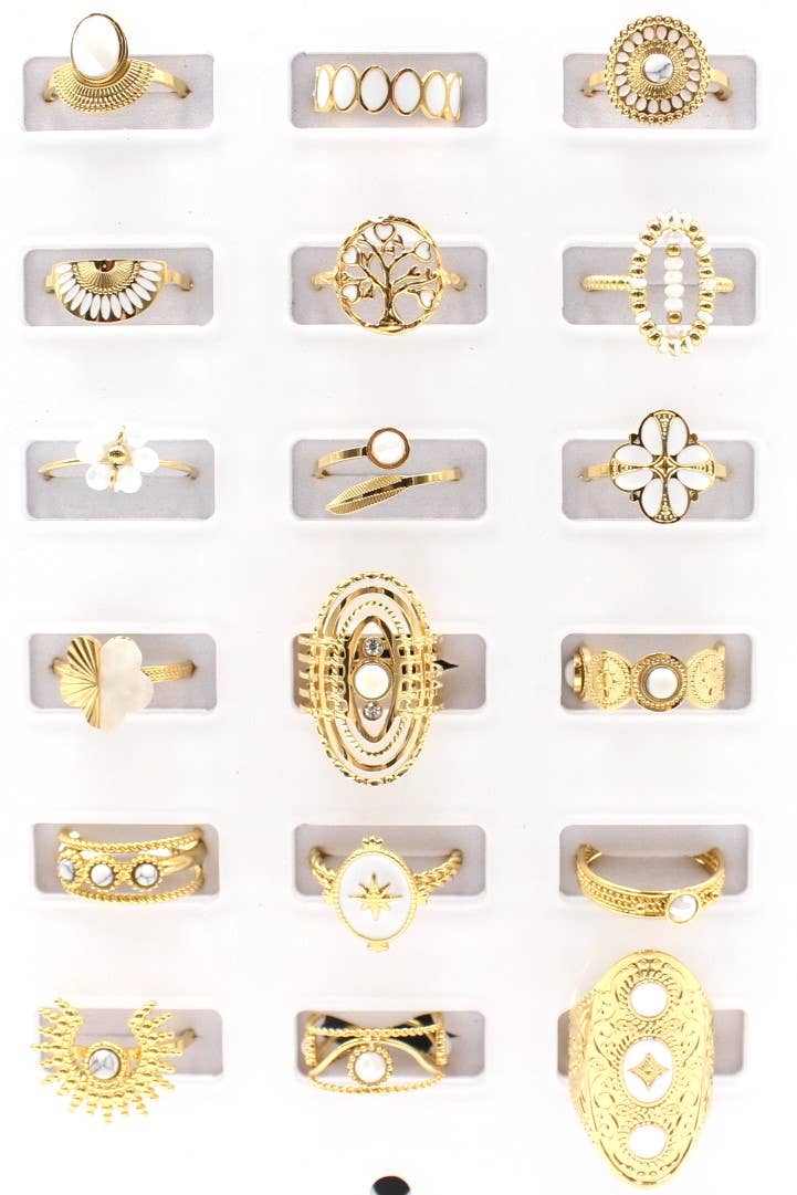 Reference Mode – Engroshandel Smykkesæt – Sæt med 18 justerbare ringe i rustfrit stål11