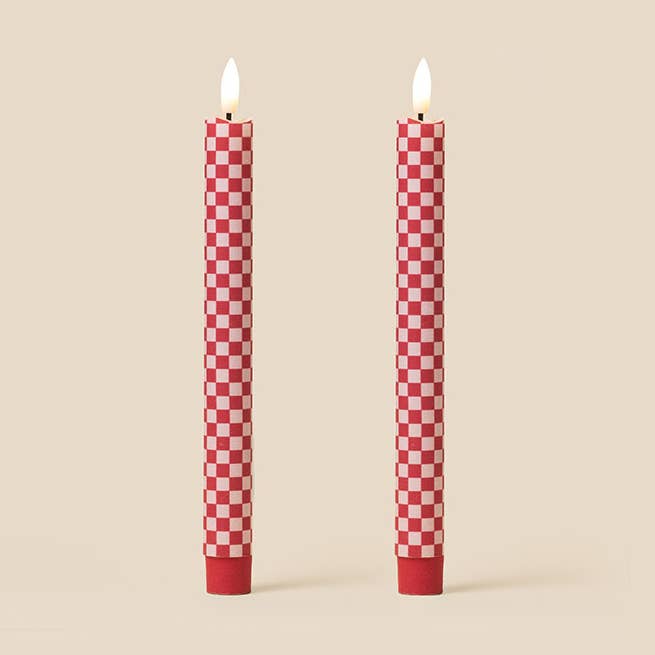 Velas de cera LED sem chama Lip Lock Battenberg por atacado de TINKALINK