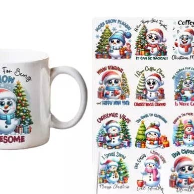 CHRISTMAS Funny Snowman Mug Sublimation Xmas Mug Gift for wholesale by SubliMasterUK