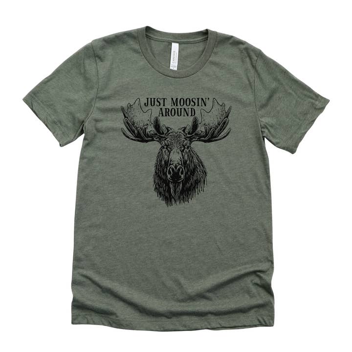 Juste Moosin' Around T-shirt Graphique Nature T-shirt Manches Longues107 pour la vente par 208 Tees