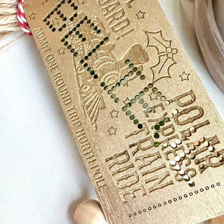 Geaux Magnolia - Wholesale Ornament - Christmas Train Ticket Christmas Ornament Polar Express4