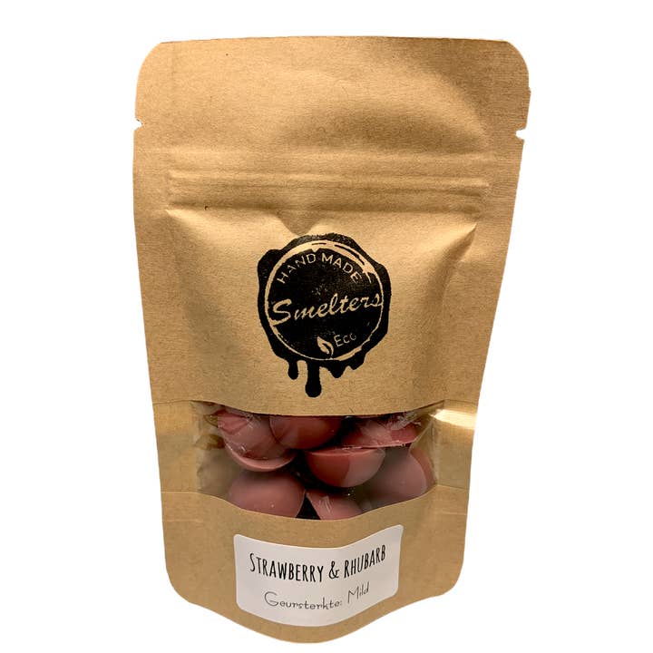 Duftwachs – Erdbeere & Rhabarber – Kraftpapier-Beutel – 40 g für den Großhandel von Smelters