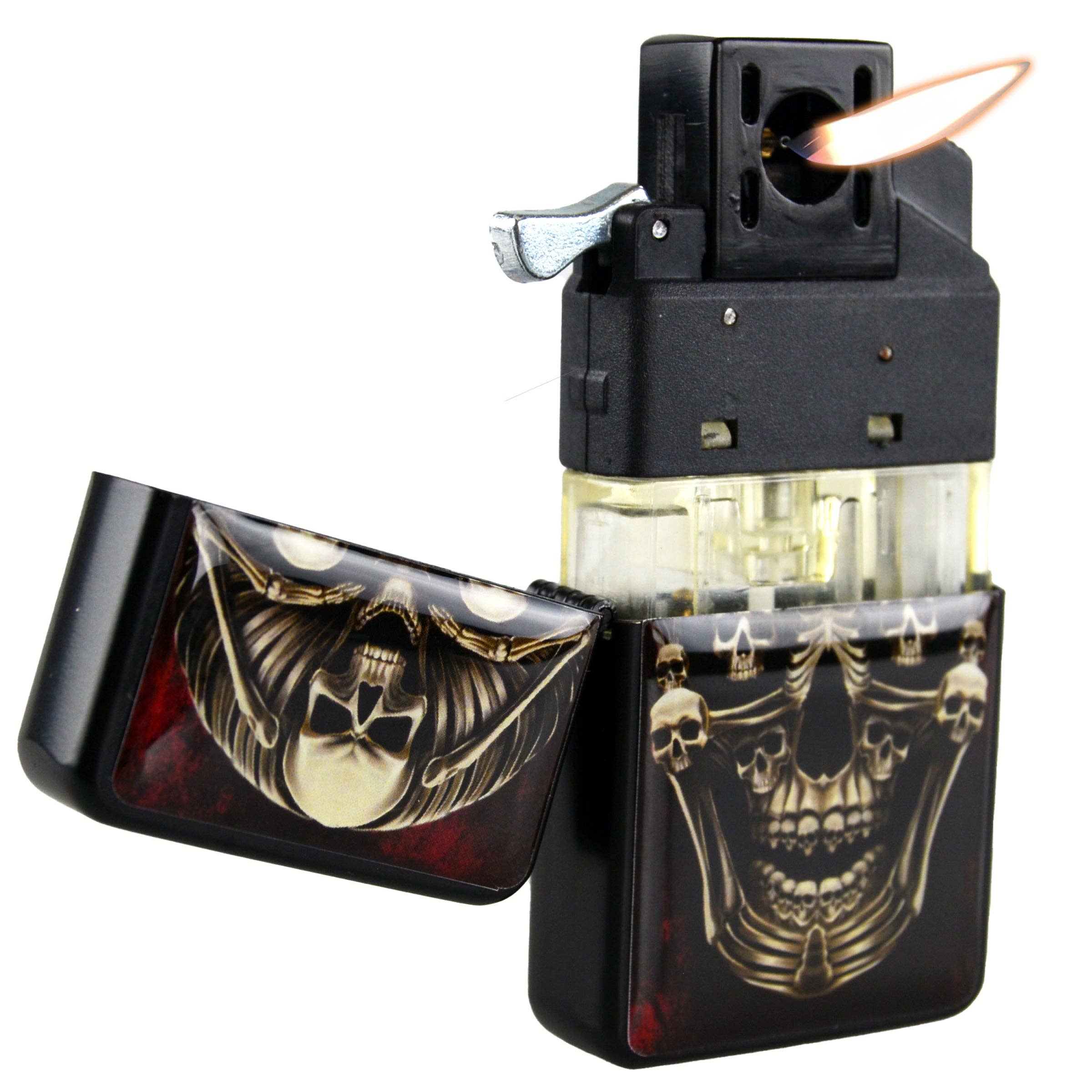 Novelty Closeout - Wholesale Lighter - Smokezilla Flip Top Pipe Lighter Assortment- 12/Pack2