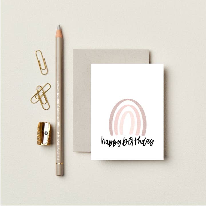 Rainbow Happy Birthday Card | birthday greeting card for wholesale by Christine Collective Co