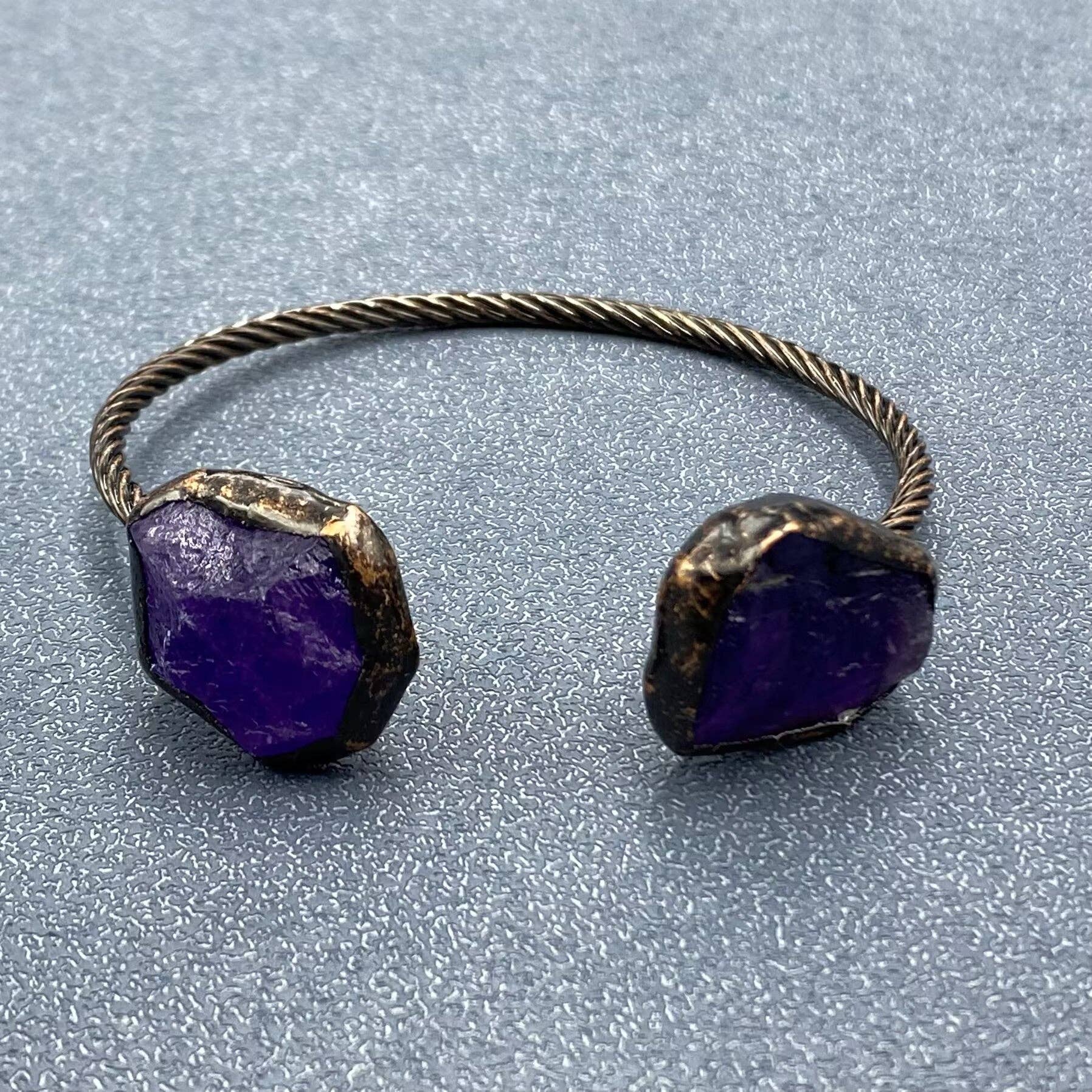 Mio Queena - Wholesale Cuff Bracelet - Vintage Natural Stone Retro Adjustable Cuff Bangle - CS0