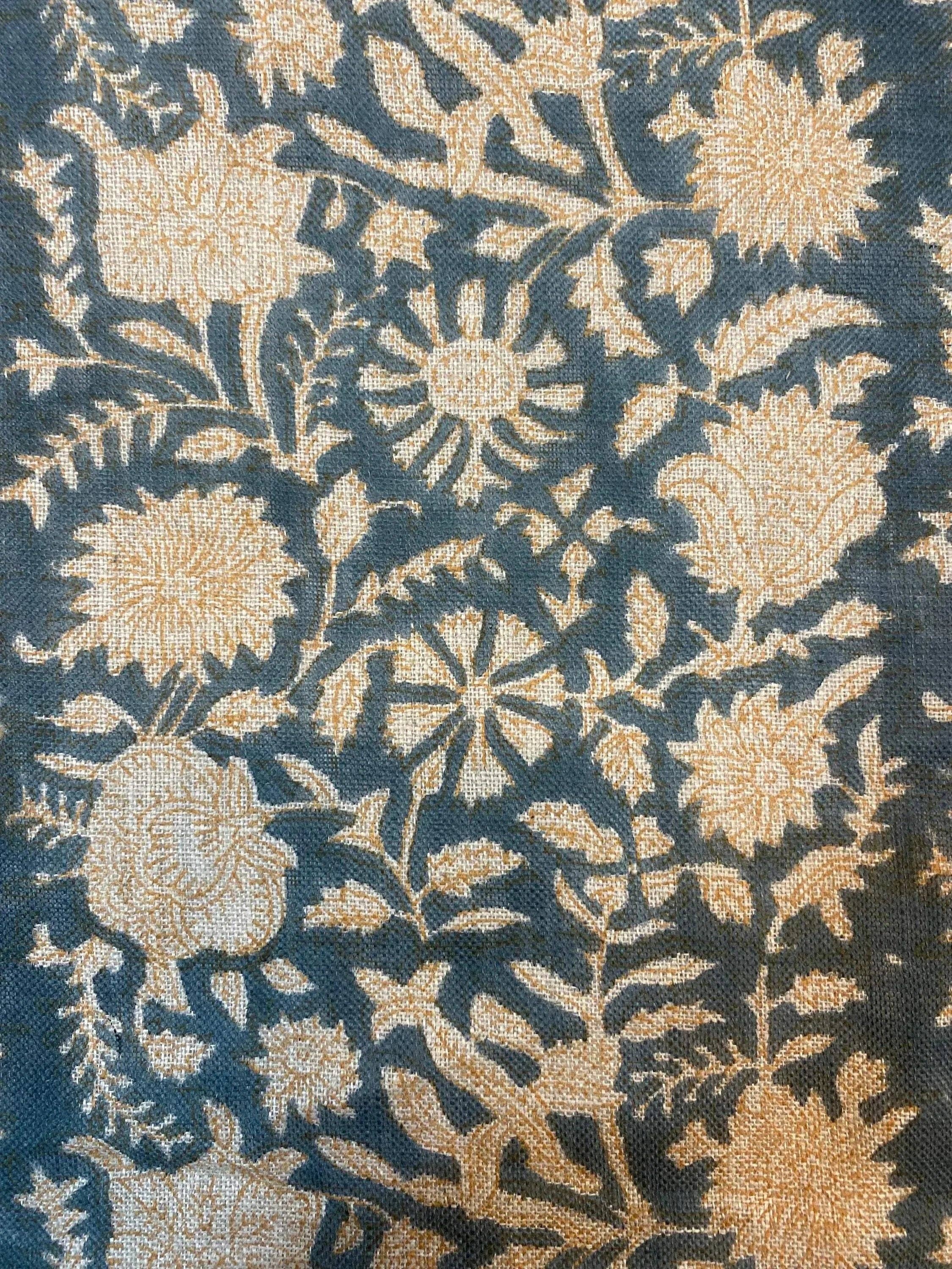 Thread To Form - Wholesale Fabric - Bradley Hand Block Printed Linen Upholstery Fabric12