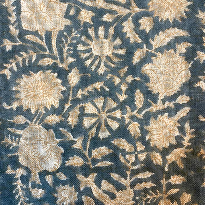 Thread To Form - Wholesale Fabric - Bradley Hand Block Printed Linen Upholstery Fabric12