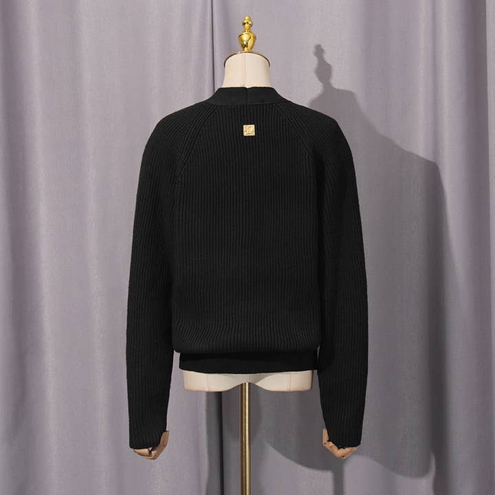 Productseeker - Wholesale Cardigan - Women's - JK176 Black Knit Cardigan with – Autumn Chic1