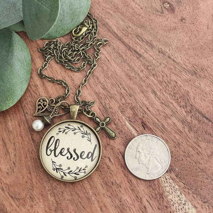 Ivy Barn Designs - Wholesale Pendant/Charm Necklace - Blessed Necklace Inspirational jewelry