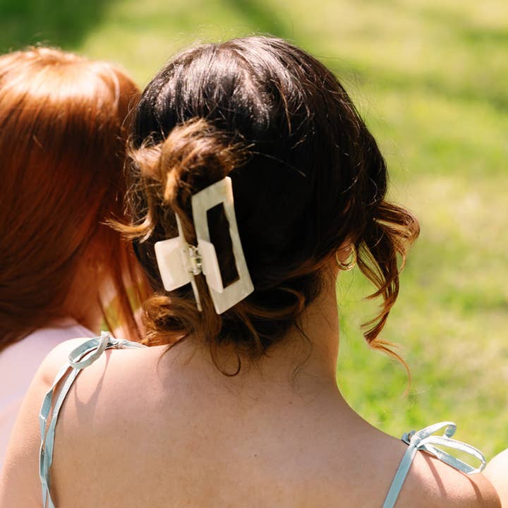 Cream medium Size Claw Clip for wholesale by Nadora Iman