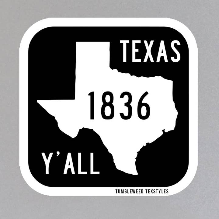 Texas Y'all Road Sign Sticker for wholesale by TWT Brand