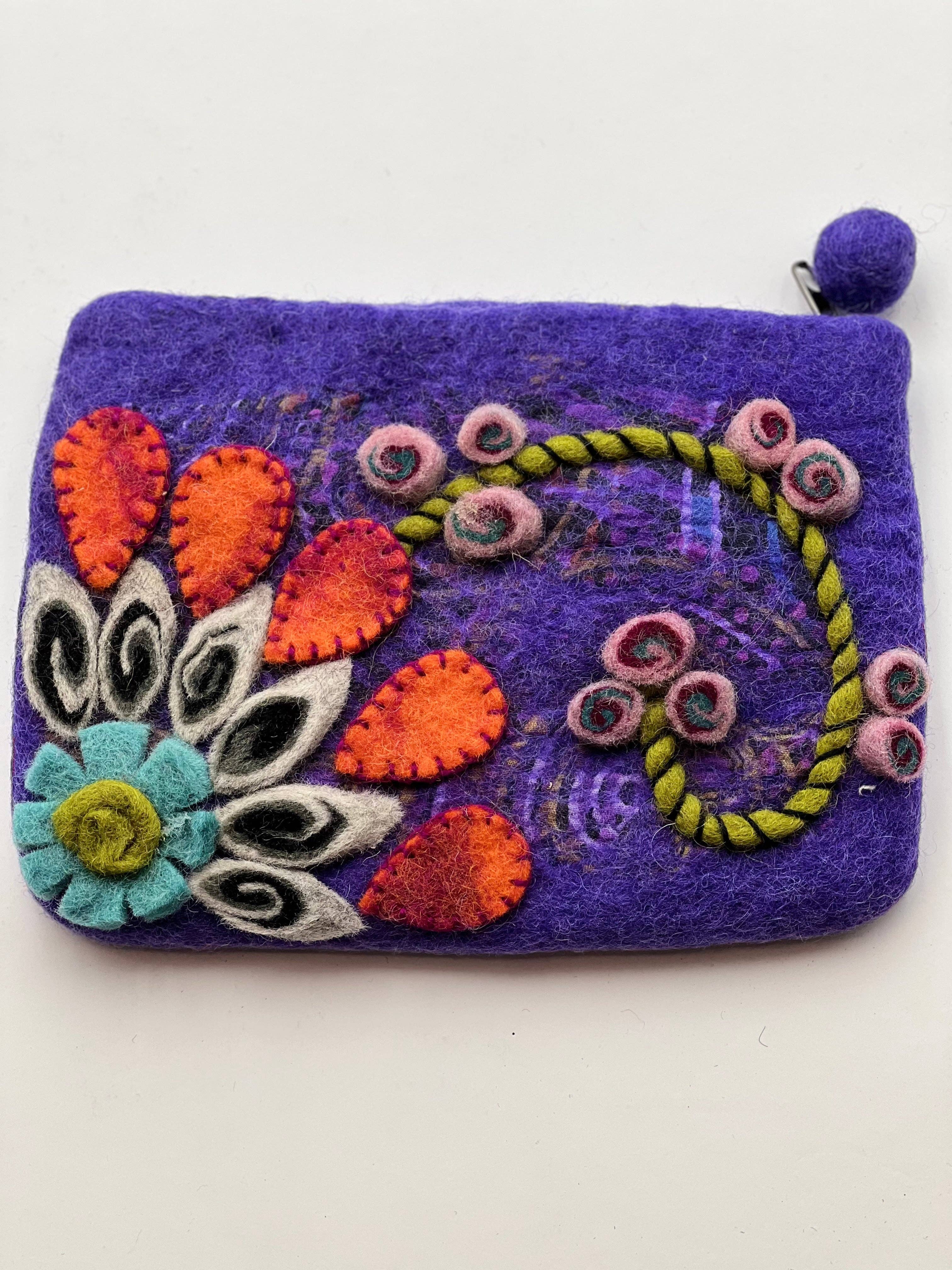 NURBU INC. – wholesale Coin purse – Women’s – Felted big purse with wool (CPB10) Set of 76