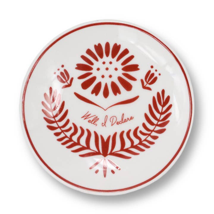 Assiette à beurre en porcelaine « Well, I Declare » pour la vente par Lovegrass Designs