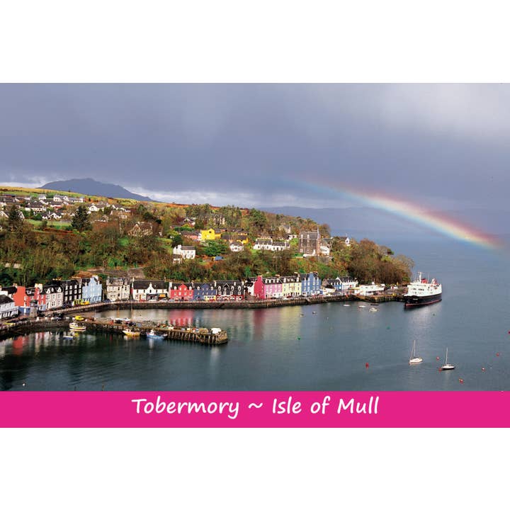 Kleine ansichtkaart Tobermory Isle of Mull voor wholesale door Island Blue Publishing