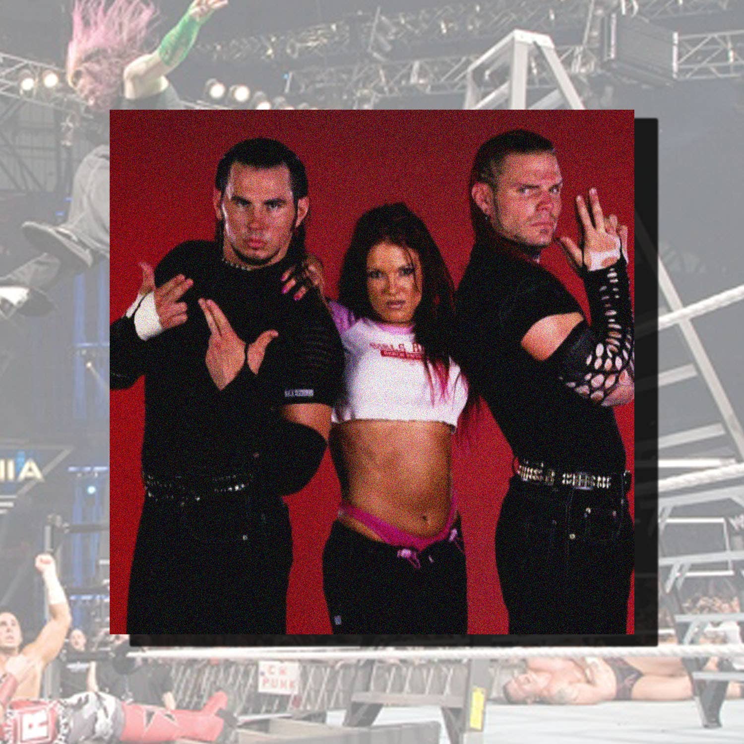 The Weeping Roses - Vente Autocollant - Autocollant en vinyle carré Team Xtreme WWE Hardy Boyz avec Lita