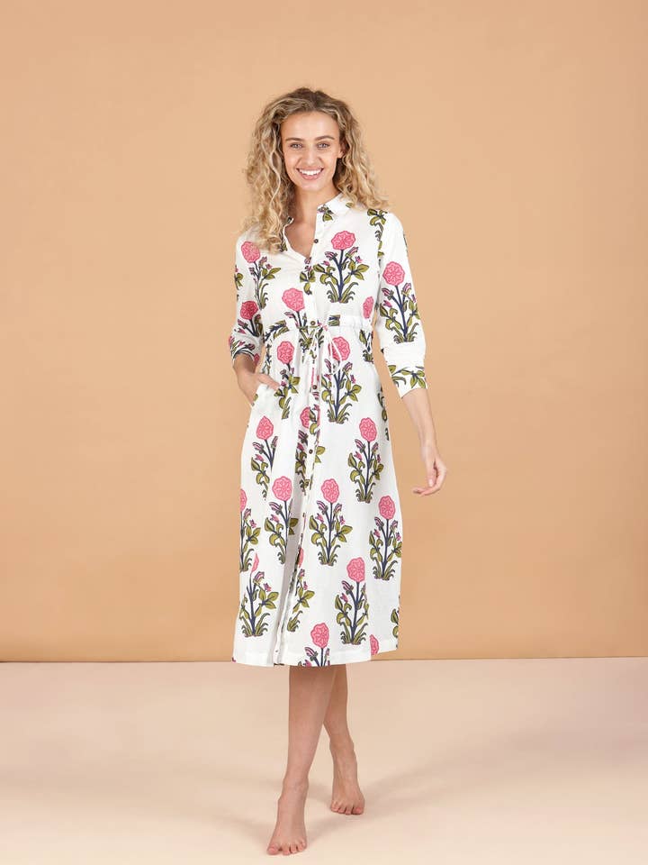 Rosette Bloom Cotton Dress for wholesale by inara