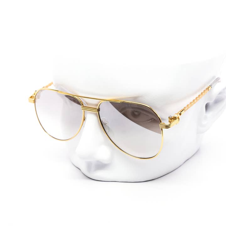 Still Friday - Wholesale Sunglasses - Women's - Oversized Rope Chain Aviator Gradient Sunglasses2
