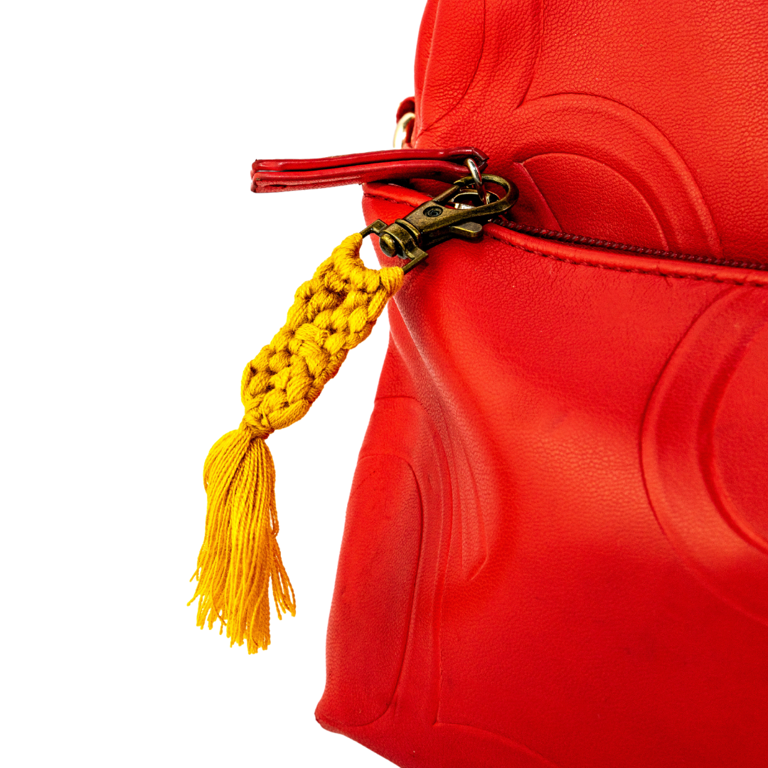 Lumily – Acessório para mala/bolsa - Mulher por atacado – Macrame Zipper Pull Bag Charm Tassel Decor - Tailândia2