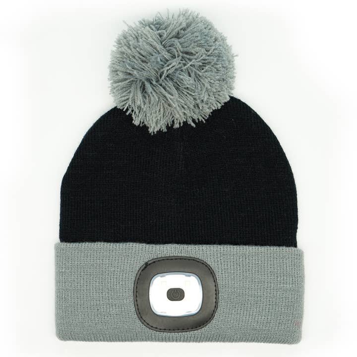 DM Merchandising - Wholesale Beanie - Kids - Night Scope Kid's Rechargeable Led Pom Hat Open Stock