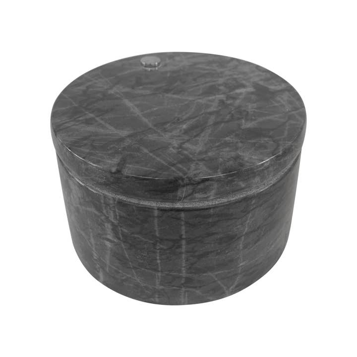 Fox Run Brands - Wholesale Salt Mill - Fox Run Black Marble Double Salt Cellar, 4” x 4” x 2.5”4