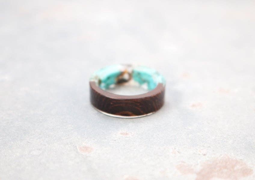 Hipster Row - Wholesale Band/Stacked Ring - Glass Wood Ring10