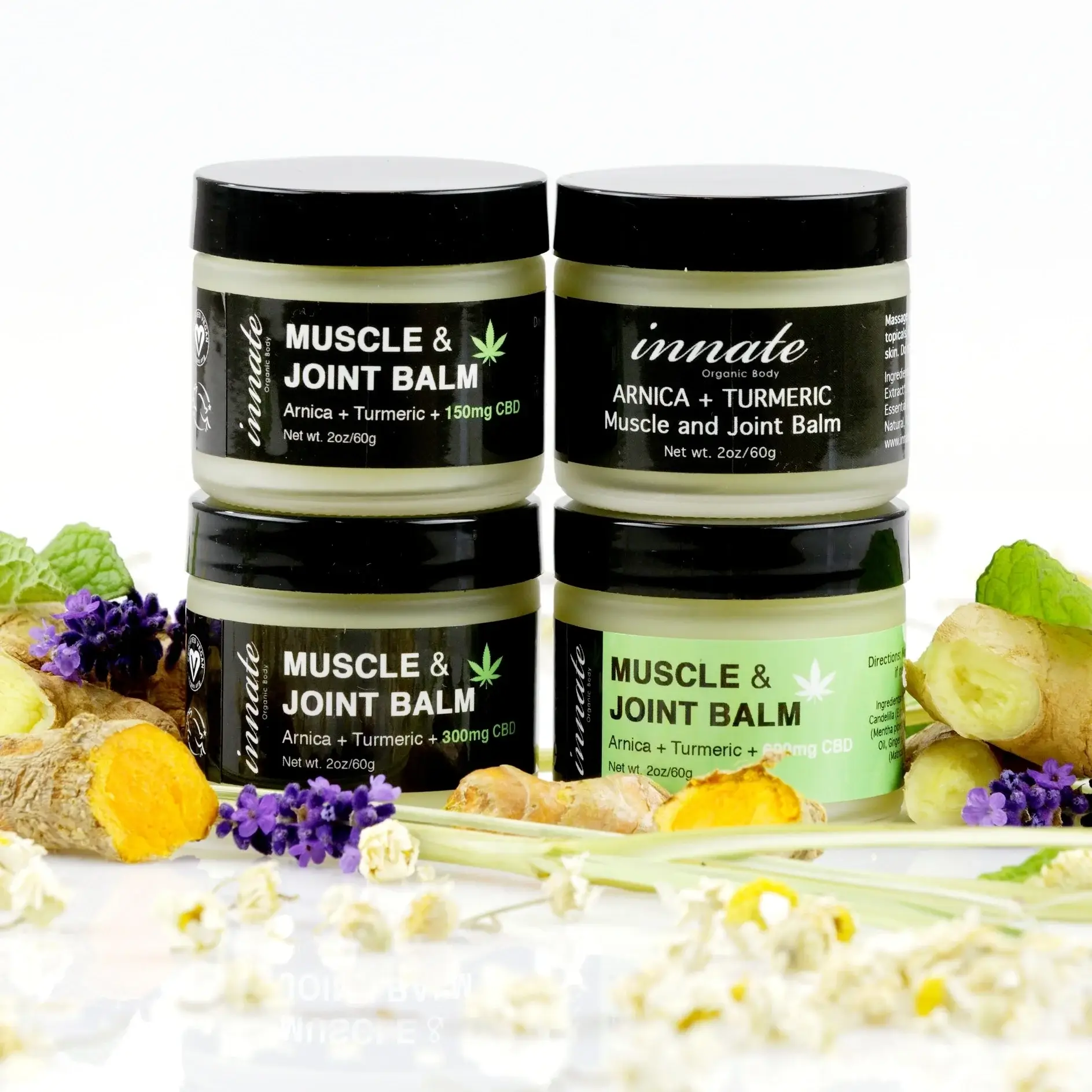 Innate Organic Body - Wholesale Healing Salve/Balm/Cream - Arnica + Turmeric Muscle and Joint Balm (Non-CBD)4