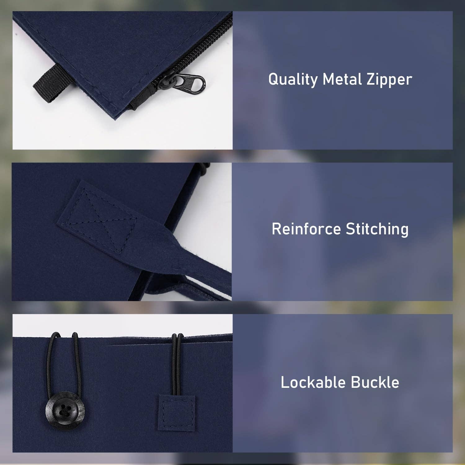 wandf – wholesale Livsmedels-/Shoppingväska – ECOHUB tålig återanvändbar kasse i återvunnet filttyg46