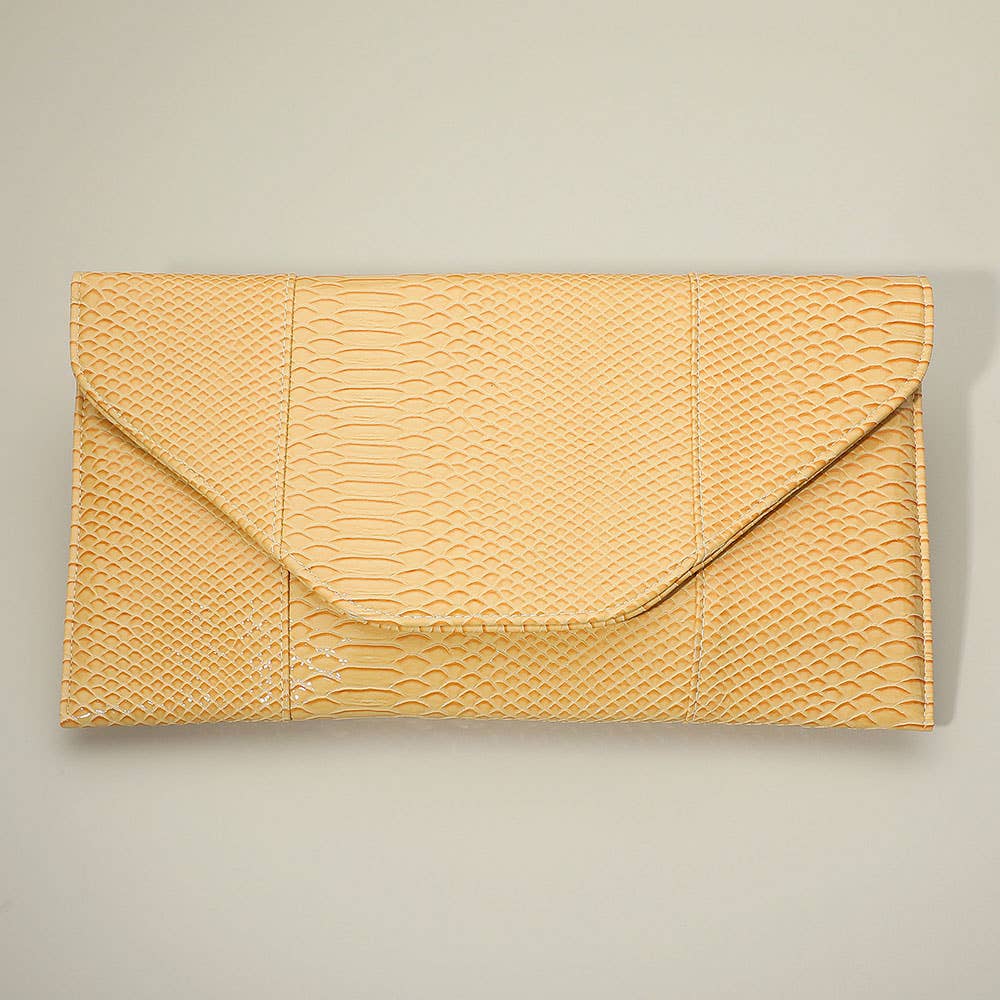Sensibling Corp. - Wholesale Clutch Bag - Women's - Snake Skin Patterned Envelope Clutch / Shoulder Bag16