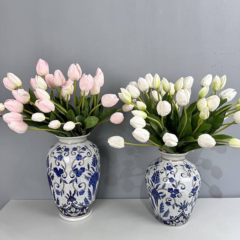 Sweet Home Deco - Vendita all'ingrosso Fiori finti - Mazzo di tulipani realistici da 19'', finti tulipani fiori primaverili10