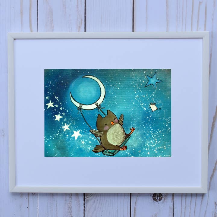 Starry Playground Framed Art Print for wholesale by Andralynn Creative Designs
