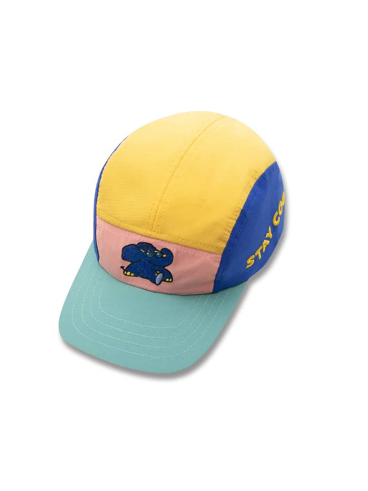 koaa – Elefanten “Stay Cool” – Five-panel kasket blå/gul/rosa for engroshandel hos koaa