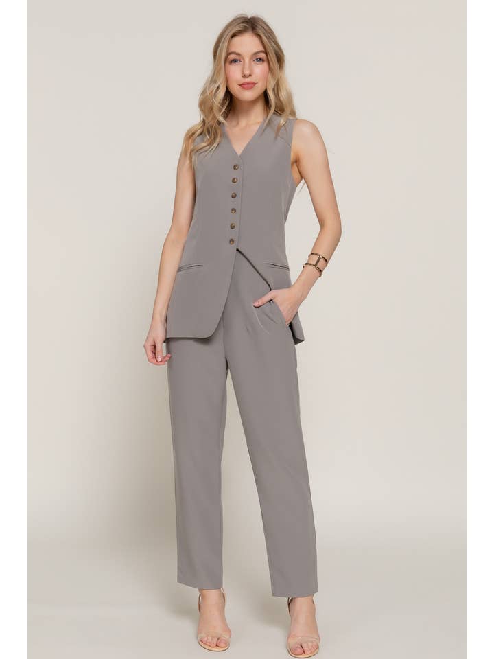 Active Basic | Active USA - Wholesale Pants - Women's - High Waist Pintuck Detail Long Pants8