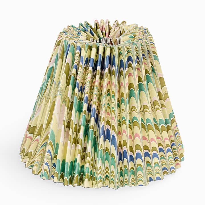 HANDGEMARMERDE KLEINE GEPLOOIDE LAMPENKAP - MOSS MOUNTAIN voor wholesale door Craft Boat