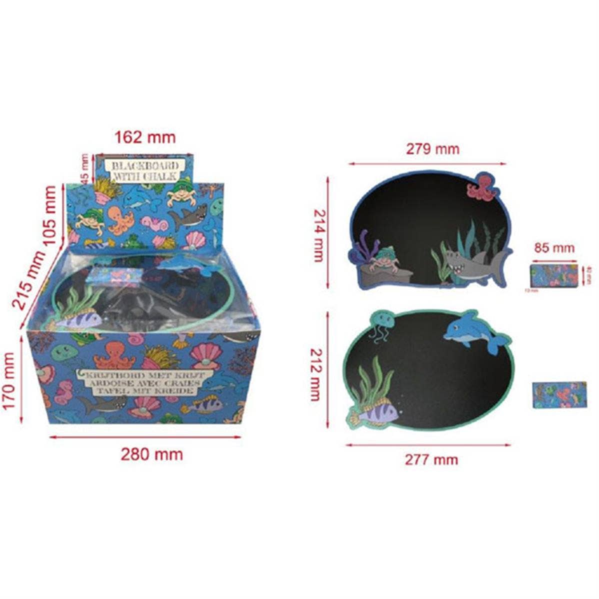 TSJJ - Wholesale Chalkboard - Animal Slate with Chalk 21 x 28 cm0