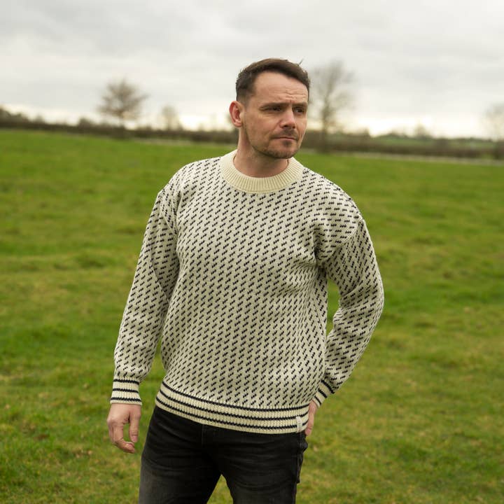 Mars Knitwear – wholesale Knitted jumper – unisex – British Wool Nordic 2.0 Jumper - Ecru