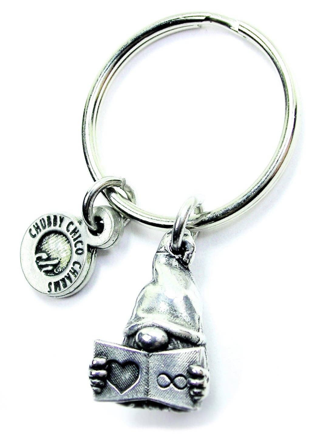 Chubby Chico Charms - Wholesale Keychain - Unisex - Book Lover Gnome Key Chain Tomte Reading Reader Well Read