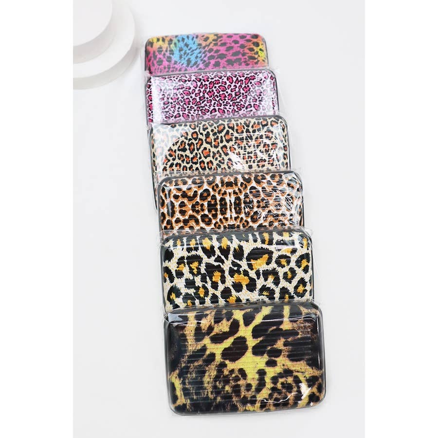 MIX COLOR Leopard Print Ulta Slim Card Caddy for wholesale on Faire3