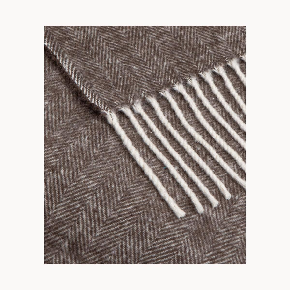 SOFIA TOSCANO - Wholesale Throw blanket - Super Soft Babele Herringbone - Plaid in Recycled Cotton12