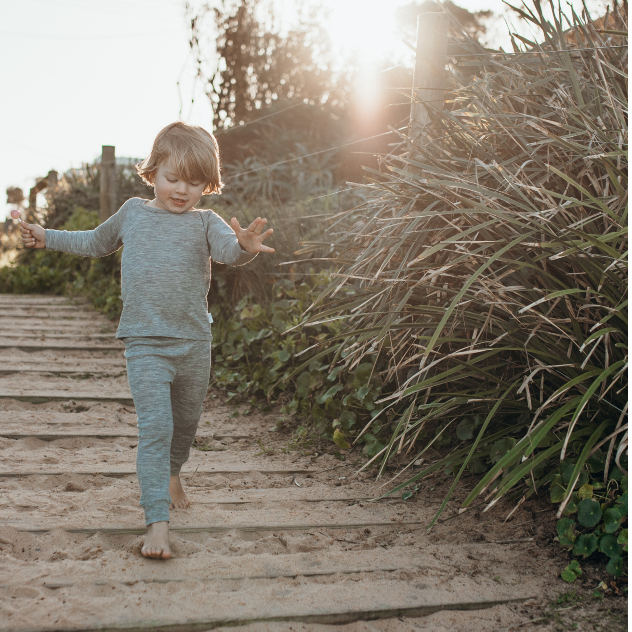 Sweet Cheeks Merino - Wholesale Fashion Leggings - Kids - Kids Merino Leggings | Grey Marle1