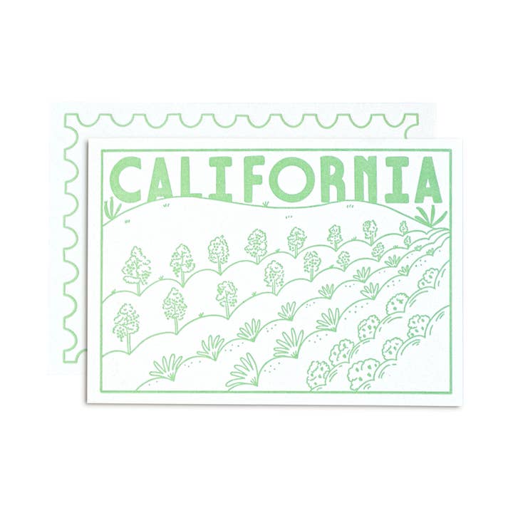 California Farm Postcard for wholesale by Ink Paper Crafts