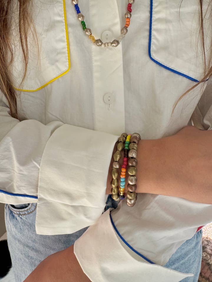 Einfaches Samenarmband | Mehrfarbig für den Großhandel von Twine & Twig