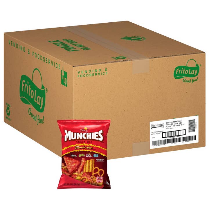 Munchies Snack Mix, Flamin' Hot, 2 oz, 64 ct for wholesale by Swift Trade Group LLC