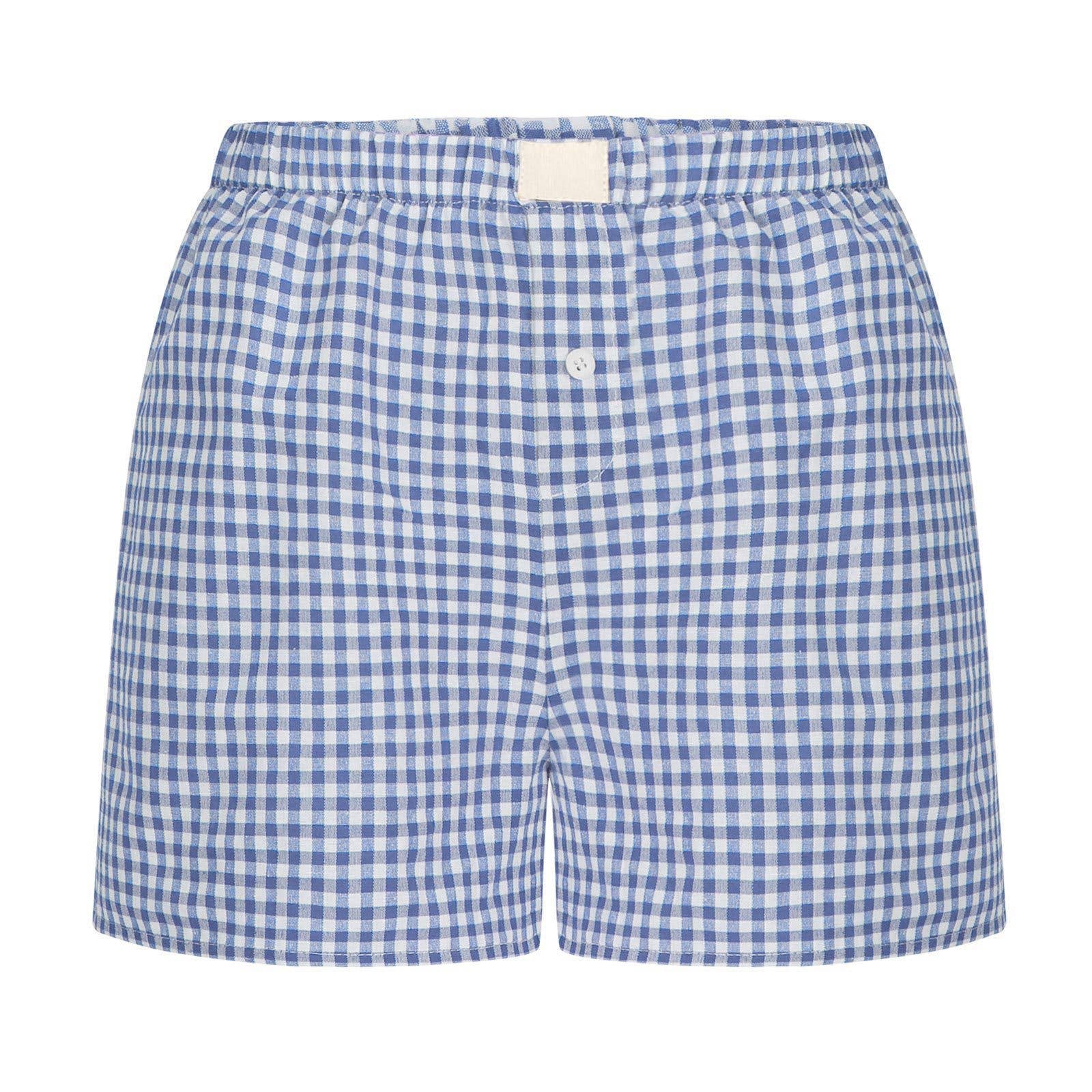 Rosa Clothing - Wholesale Lounge Shorts - Women's - Lysandra Gingham Pull-On Boxer Shorts7
