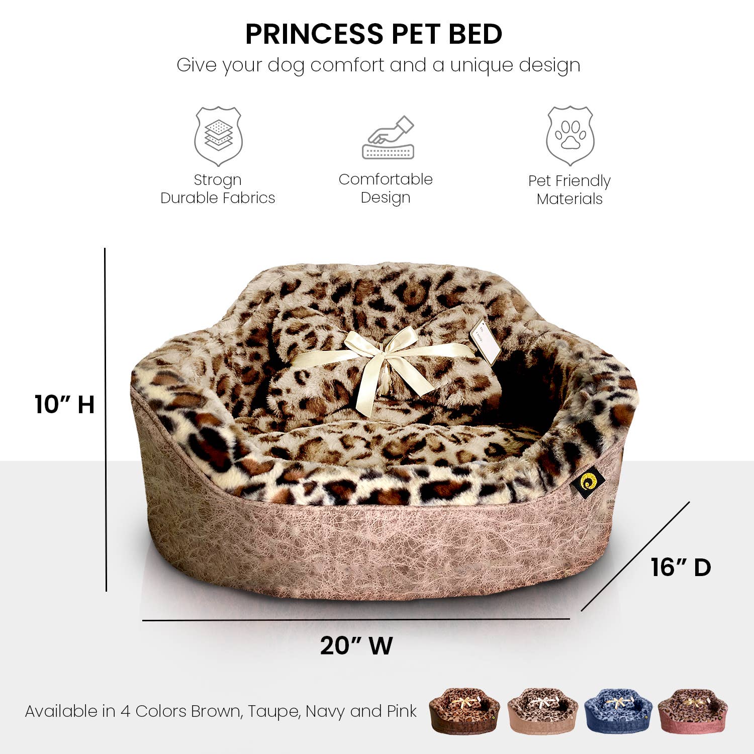 Precious Tails - Wholesale Pet Bed - Cat/Dog - Precious Tails Leopard Princess Bed11