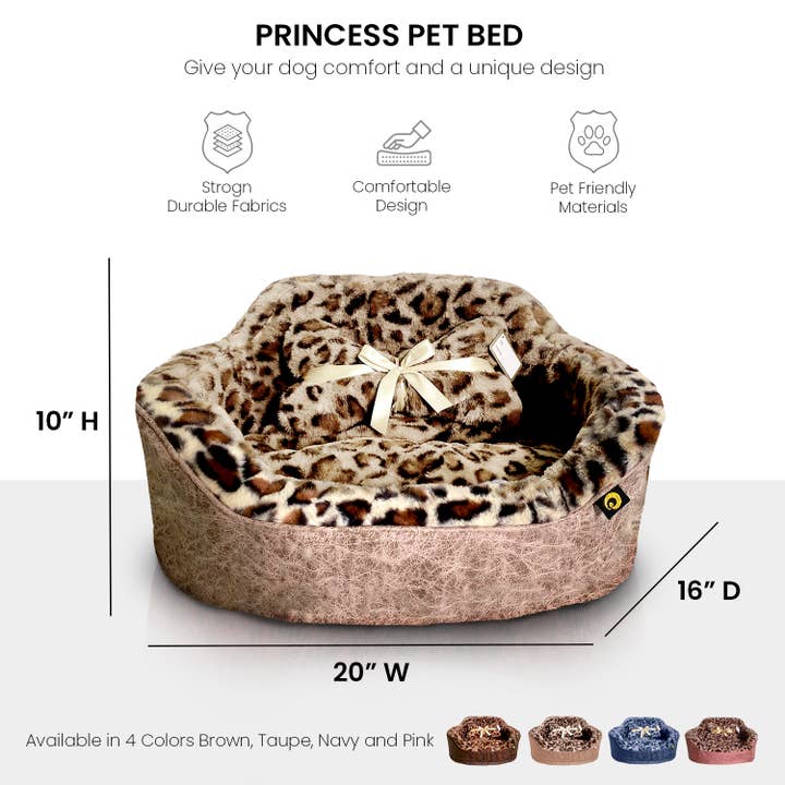 Precious Tails - Wholesale Pet bed – Cat/dog - Precious Tails Leopard Princess Bed11